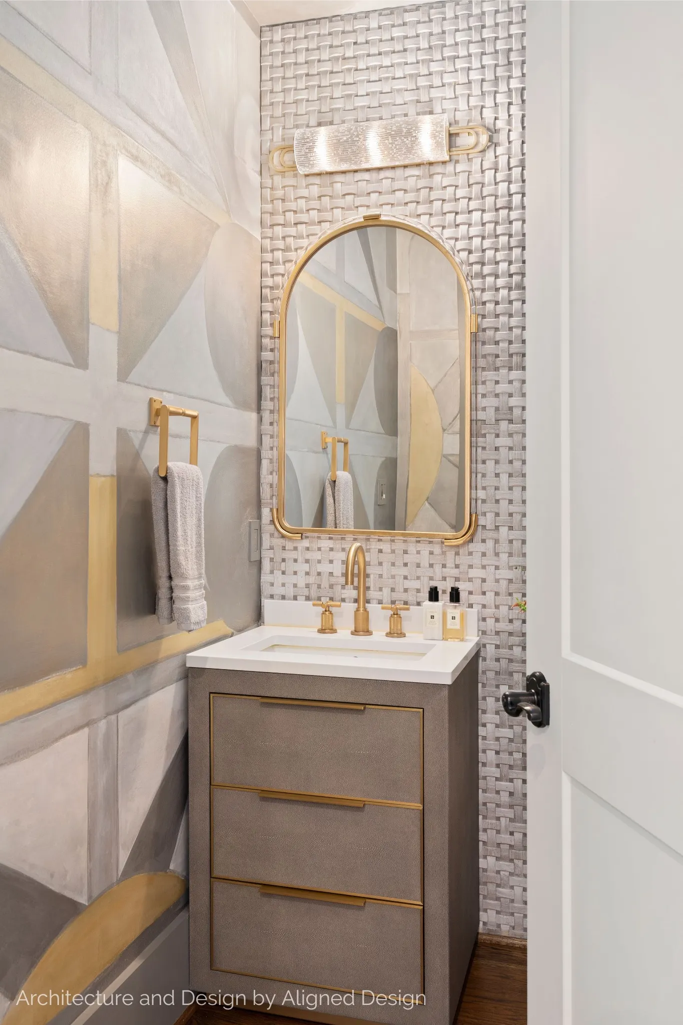 Powder room vanity for Aligned Design